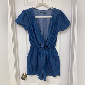 Denim Abercrombie & Fitch Shortsleeved Shorts Romper Size Medium